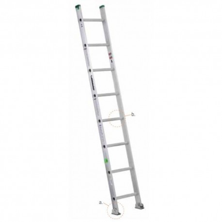 ESCALERA RECTA DE ALUMINIO 4.88M / 16 P.ESCALERA RECTA DE ALUMINIO 4.88M / 16 P. Escalera Recta Una Seccion