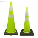 Cono Señalizacion Verde Fluor Anti Vuelco 70 y 90 cms