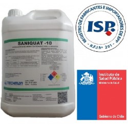 Amonio Cuaternario Saniquat 10 con registro ISP D-670/16